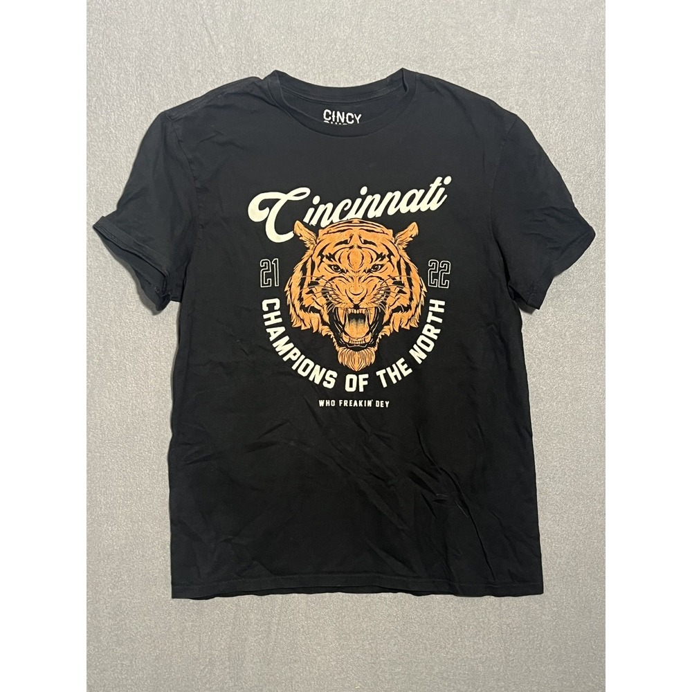 Cincy Shirts Cincinnati Bengals Champions of the North 2021-2022 Black T-Shirt L